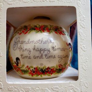 Vintage 1979 Hallmark Glass Keepsake Ornament- Grandmother